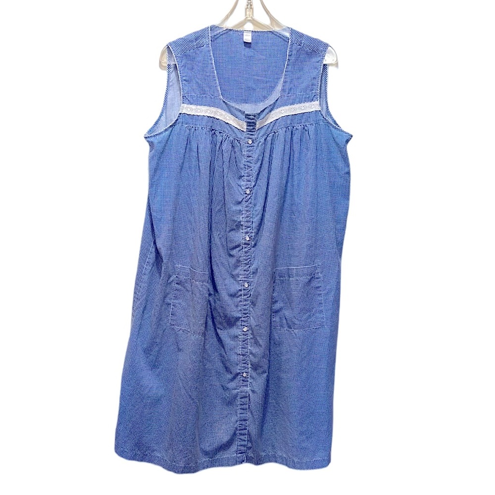Vintage Kmart Sleeveless House Dress~Tiny Polka Dots~MCM